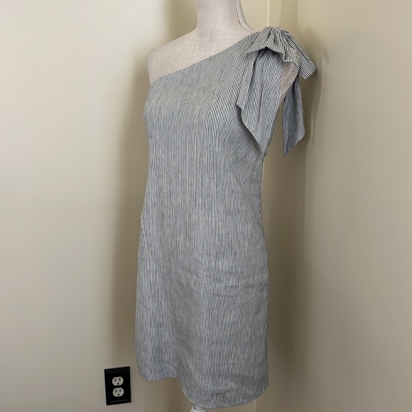 🆕 Antonio Melanie Dress Elegant One-Shoulder Gray Dress - Picture 6 of 16